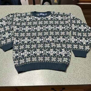 ❄️ Vintage Honors Snowflake Sweater – Men’s M